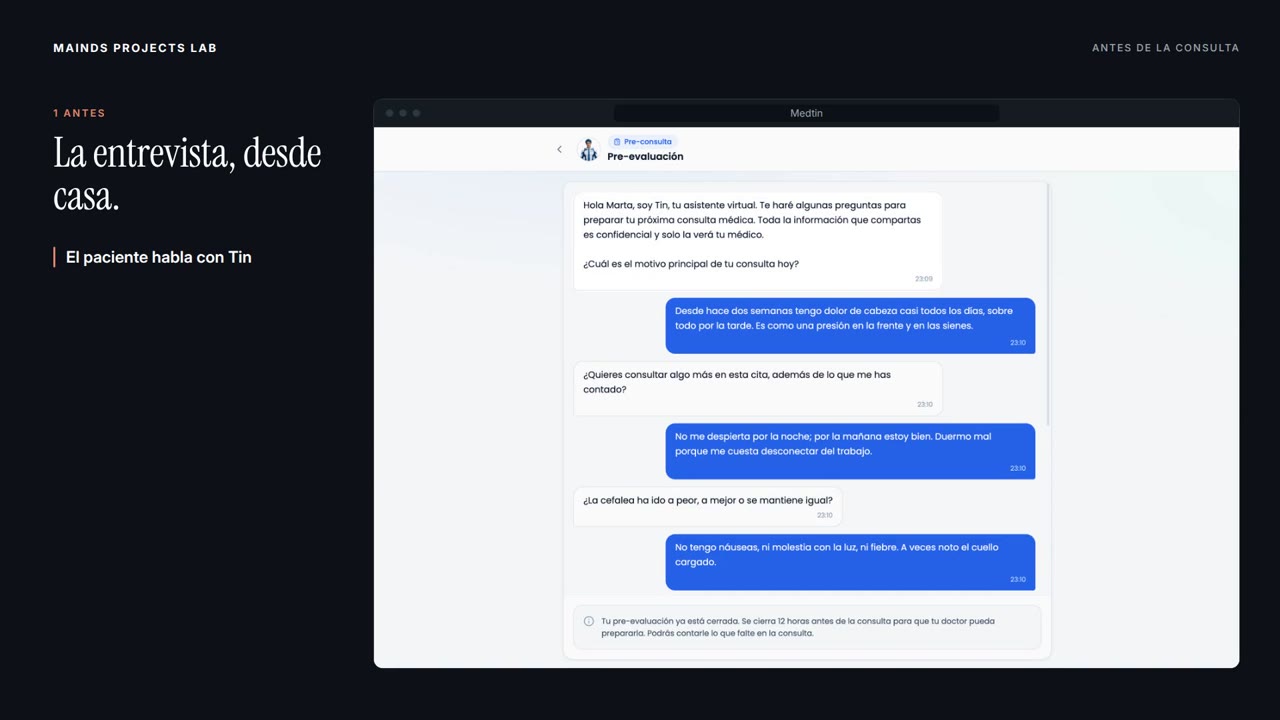 Pantalla de Medtin